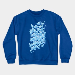 Snowy random triangles merging Crewneck Sweatshirt